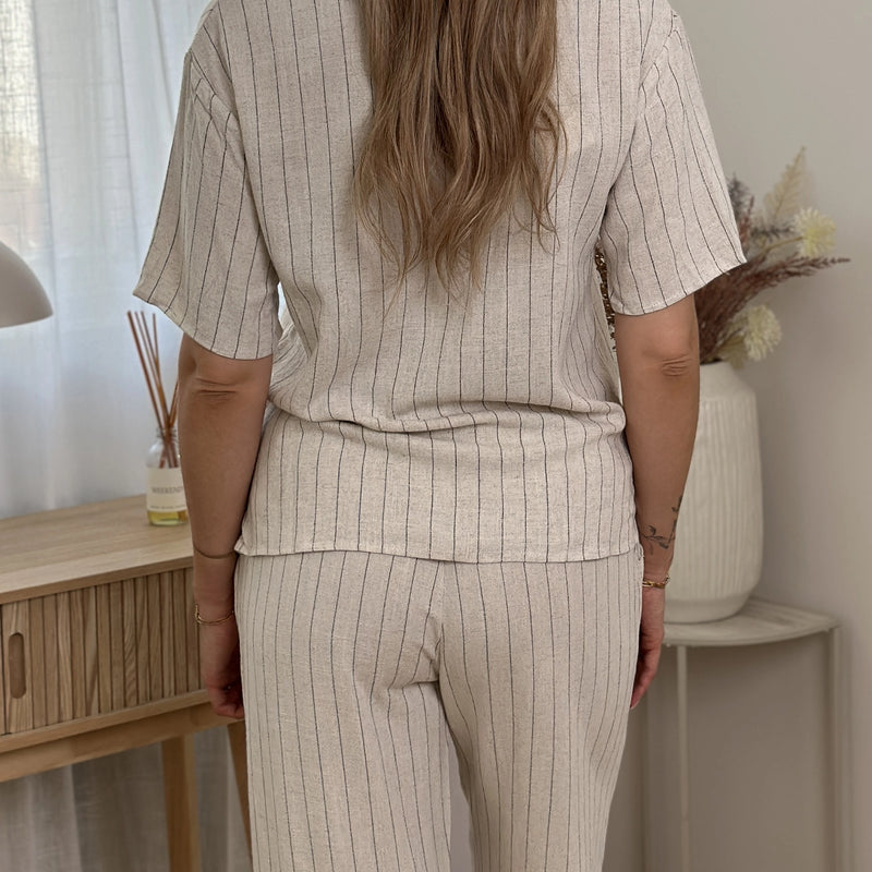 AVA-LINÉA Bluse mit Nadelstreifen