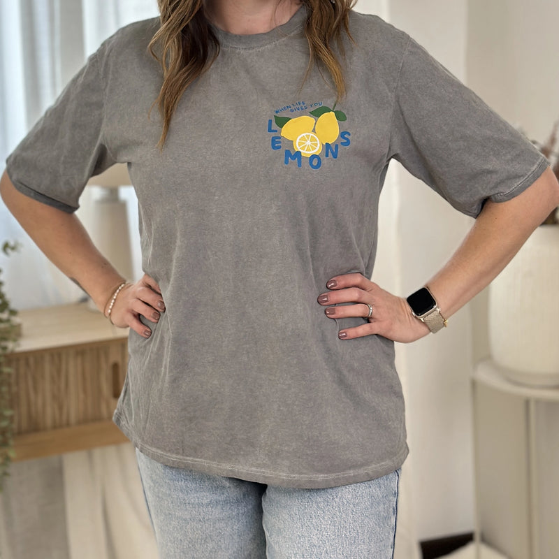 AVA-CLEO T-Shirt mit Lemonprint