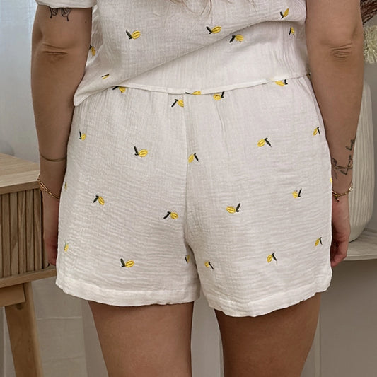 AVA-NOA Musselinshorts Lemon