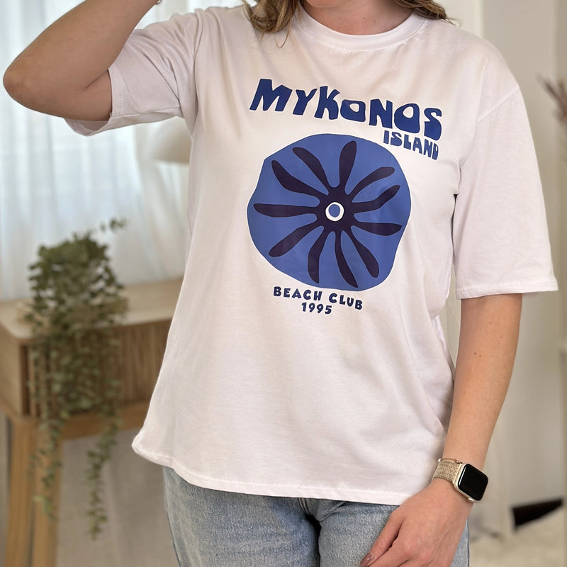 AVA-ELENI T-Shirt mit Mykonosprint