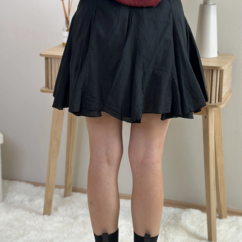 BORA-MIREA Minirock aus Stoff in schwarz & beige