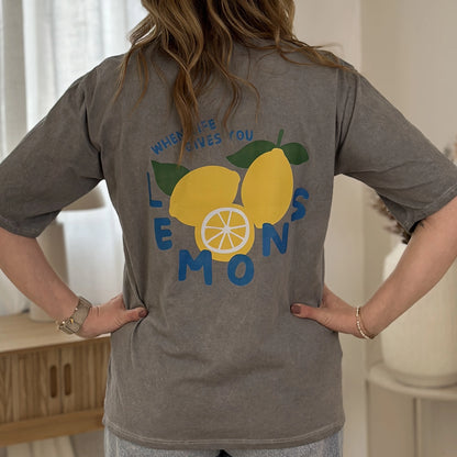 AVA-CLEO T-Shirt mit Lemonprint