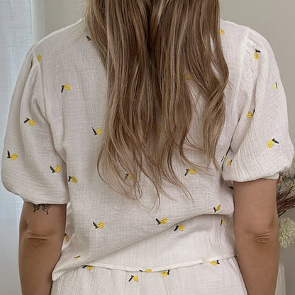 AVA-NOA Musselinblüschen Lemon