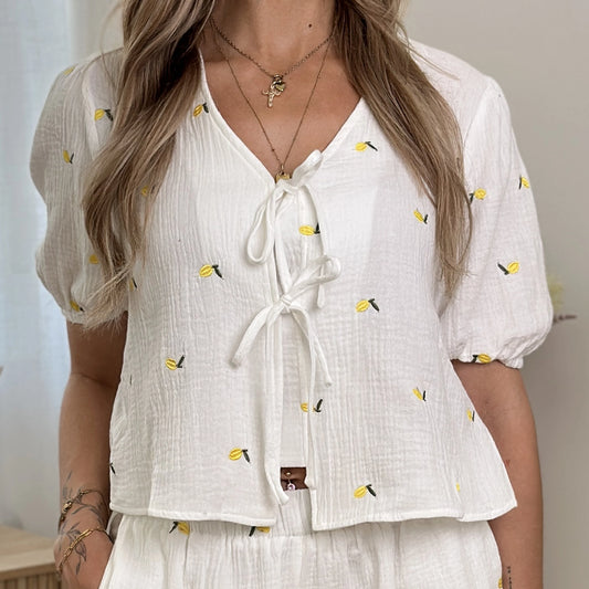 AVA-NOA Musselinblüschen Lemon