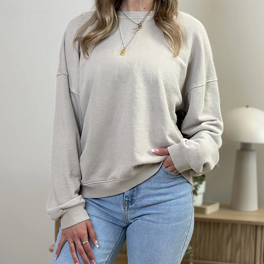 BORA-AYLA lockeres Sweatshirt in taupe