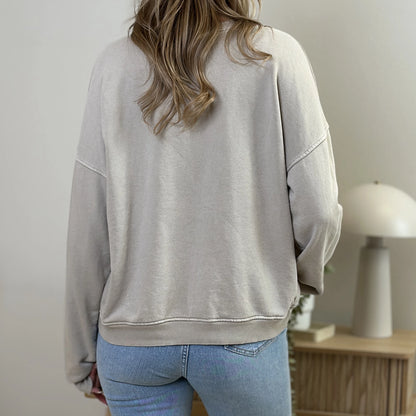 BORA-AYLA lockeres Sweatshirt in taupe