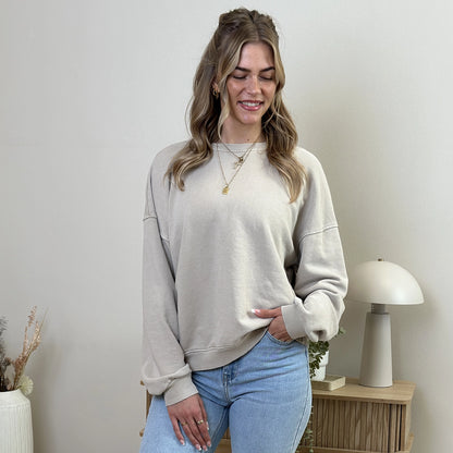 BORA-AYLA lockeres Sweatshirt in taupe