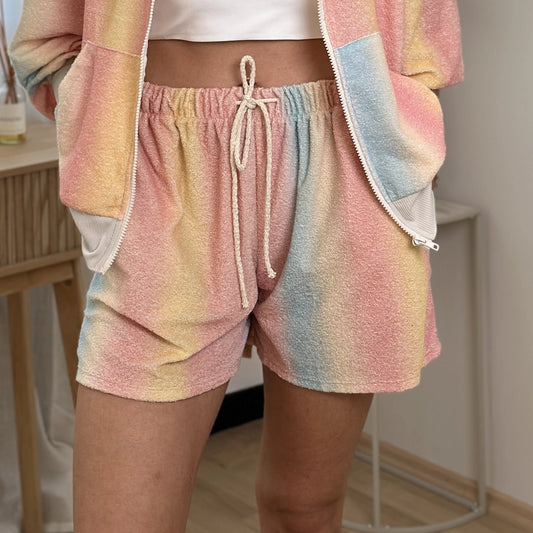 AVA-SOLEA Rainbow-Shorts aus Frottee